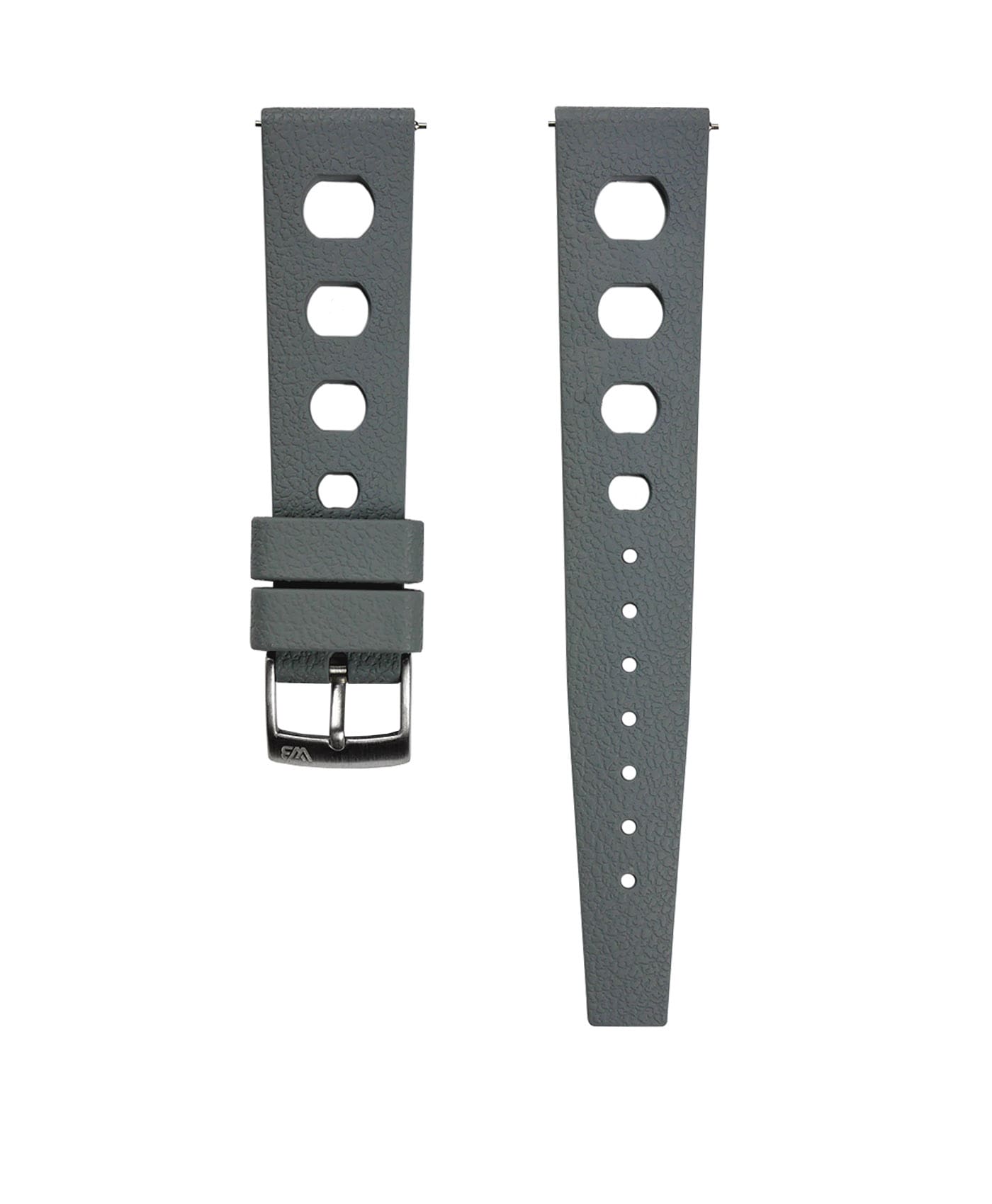 Vintage Style Rubber Watch Strap - Gray-min