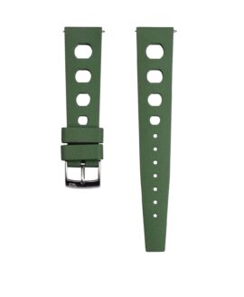 Vintage Style Rubber Watch Strap - Green-min