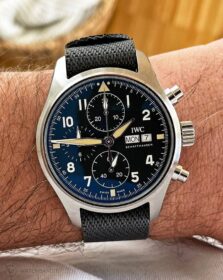 IWC Spitfire paired with Premium Single-Pass NATO Grey | WB Original