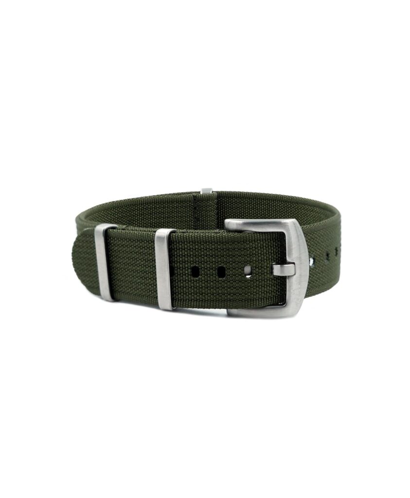 Ripped Nato Strap - Green - Front-min