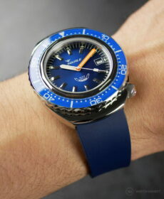 Classic Style Rubber Strap-Blue-Squale 2002 Series Blue