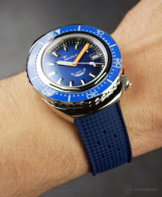 Tropical Style Rubber Strap-Blue-Squale 2002 Series Blue