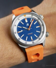 4. RZE Supercompressor paired with our orange Vintage Style Rubber Watch Strap by WB Original