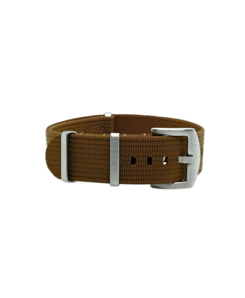Ripped Nato Strap - Brown - Front-min