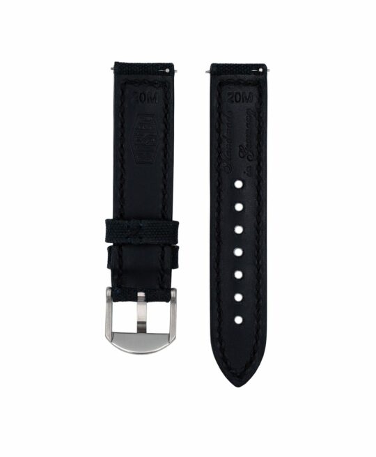 Jelsdal Genuine Vintage Canvas Watch Strap Black Watch Bands WatchBandit