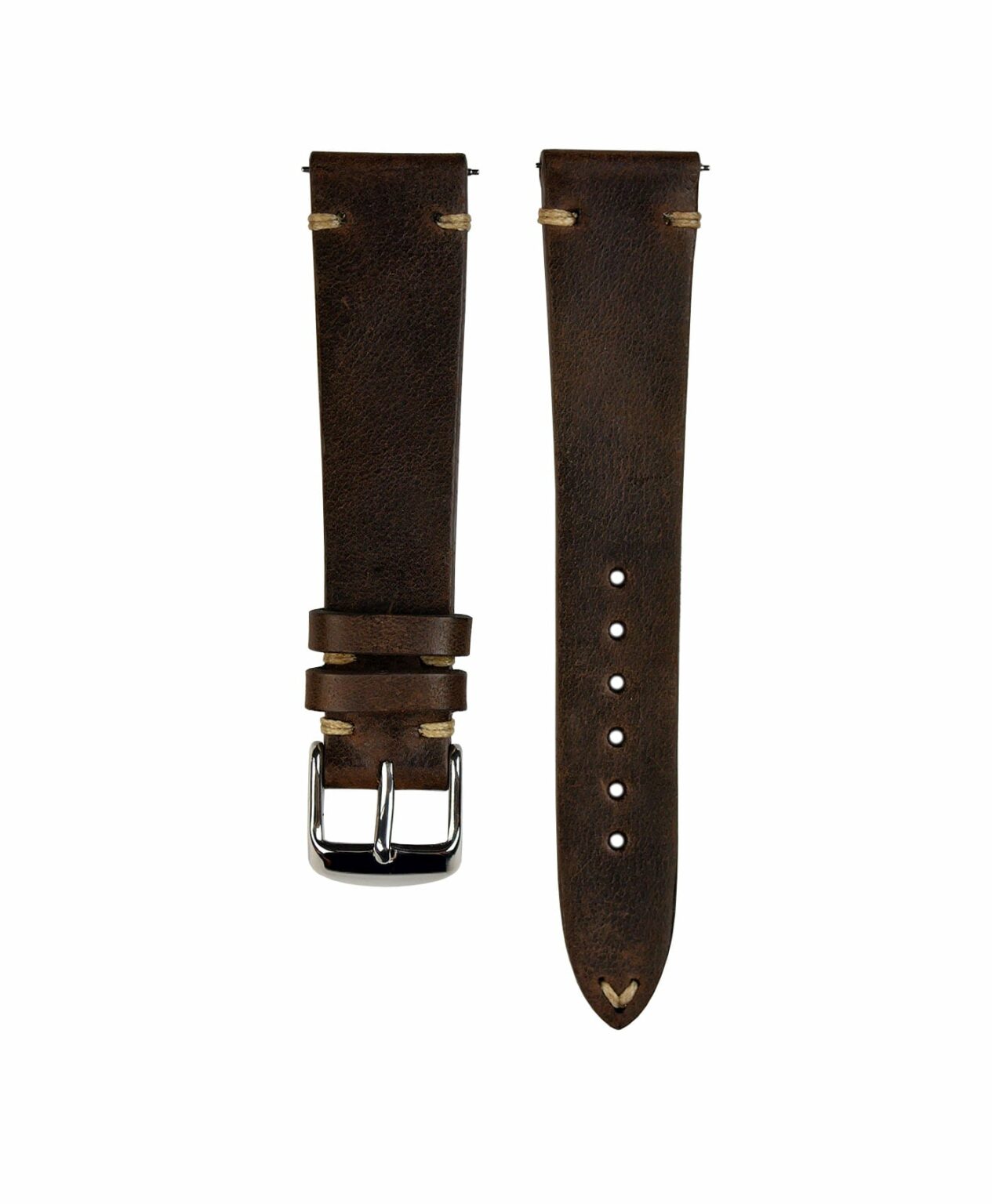 Jelsdal Dark Brown Vintage Leather Watch Strap Watch Bands Watchbandit 5772