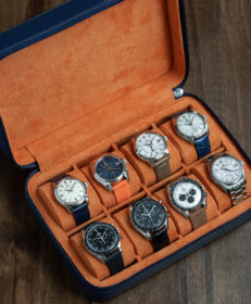 Delugs-Zip Box(Eight)-Navy Orange-with watches