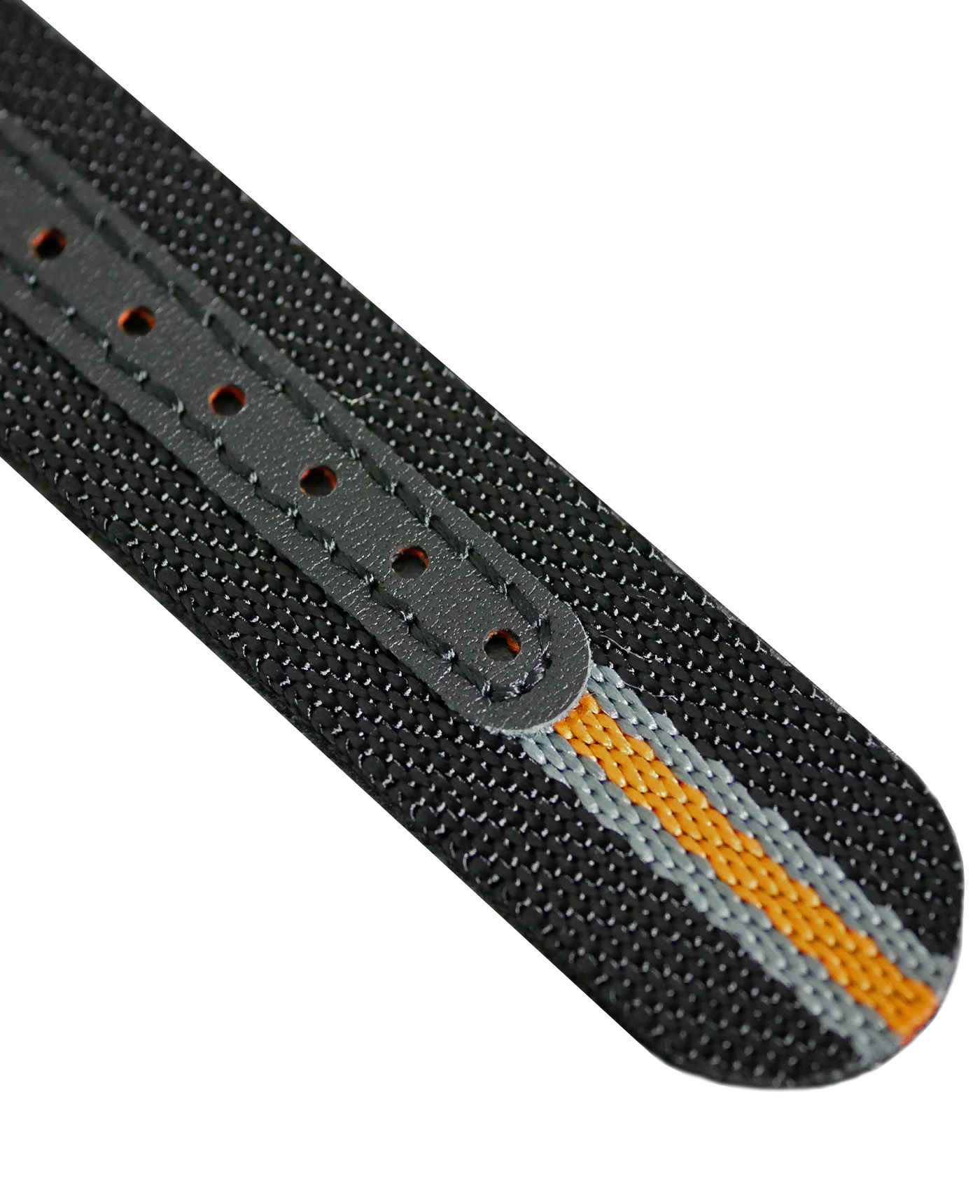 Watchbandit-single piece-NATO-Black Orange-Detail