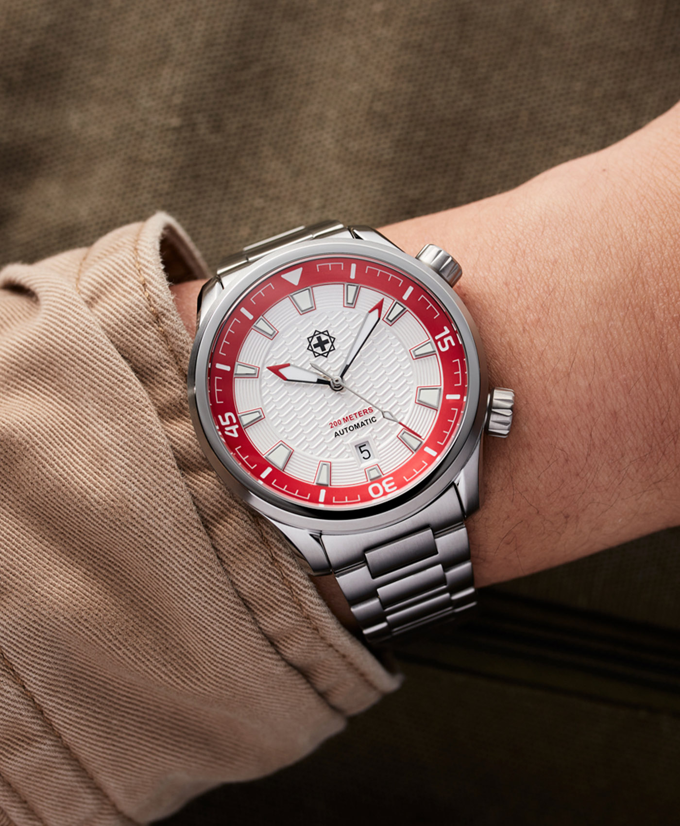 Second Hour Watches-The Giant Stride-Bulls Eye Red-WristShot
