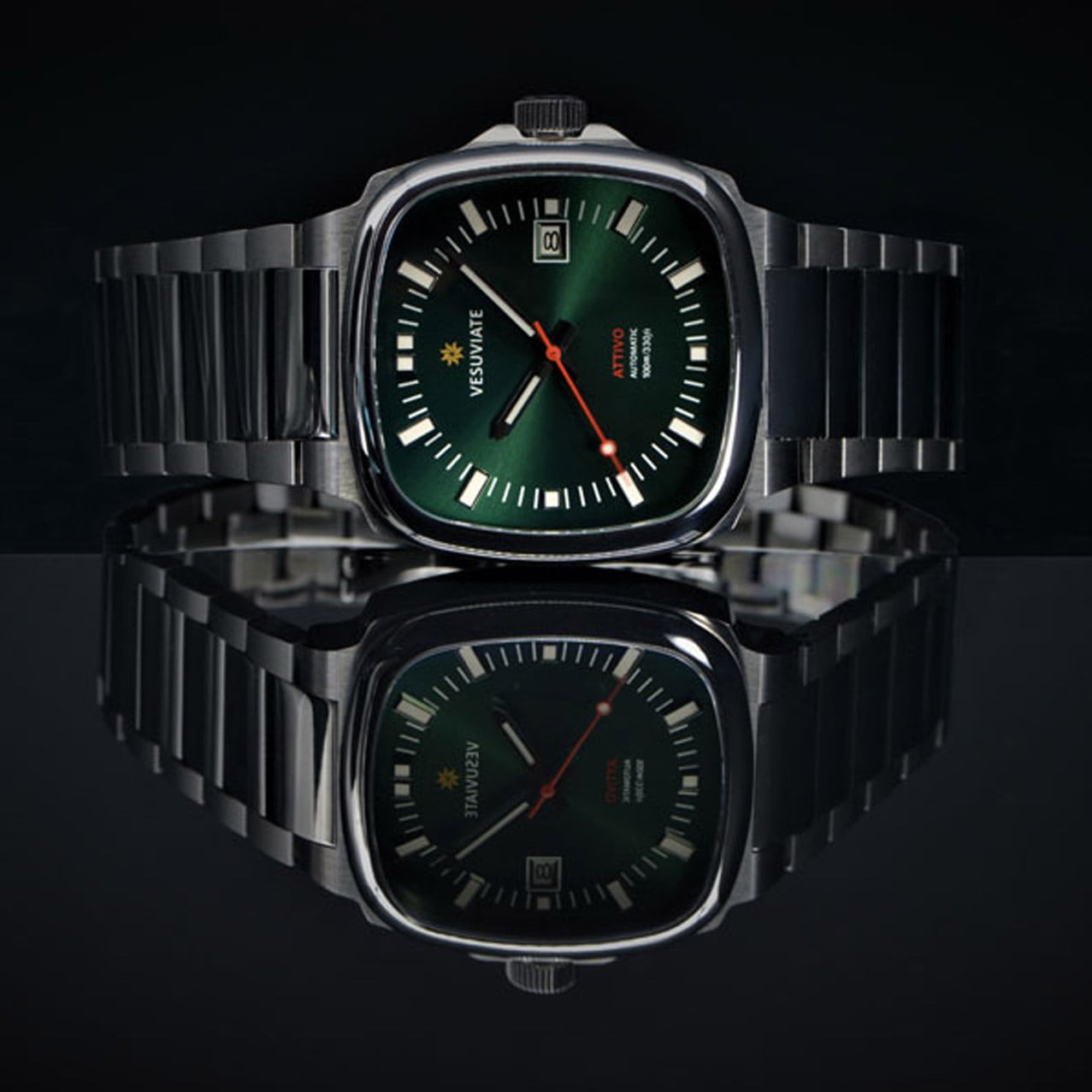 Vesuviate Watches-Attivo Racing Green-front-min