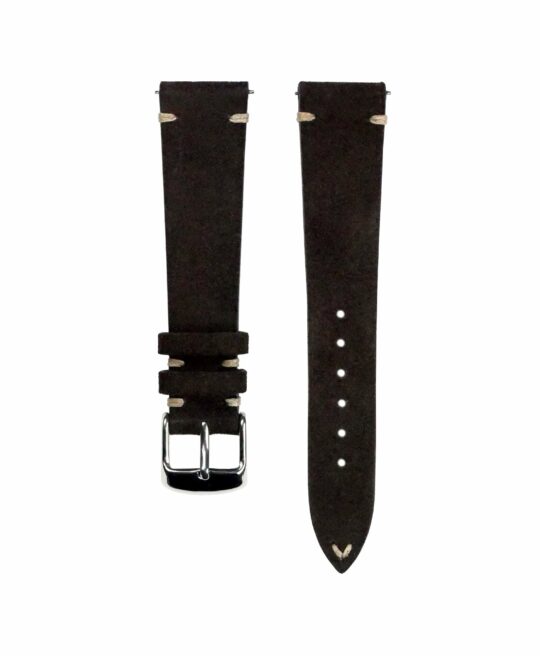 Jelsdal Vintage Suede Watch Strap Dark Brown Watch Bands WatchBandit