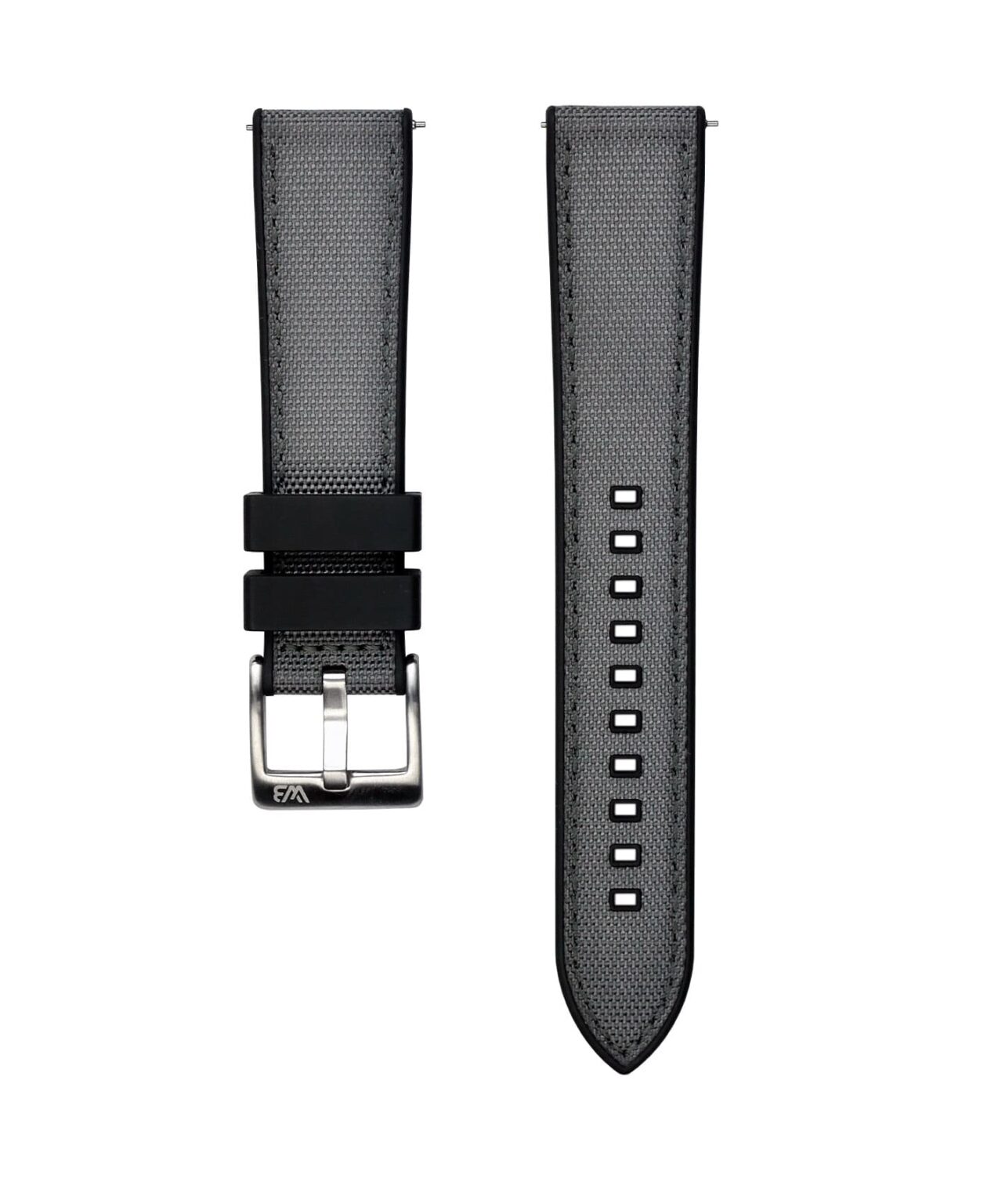 Hybrid Sailcloth/Rubber Watch Strap Grey WB Original Watch Bands
