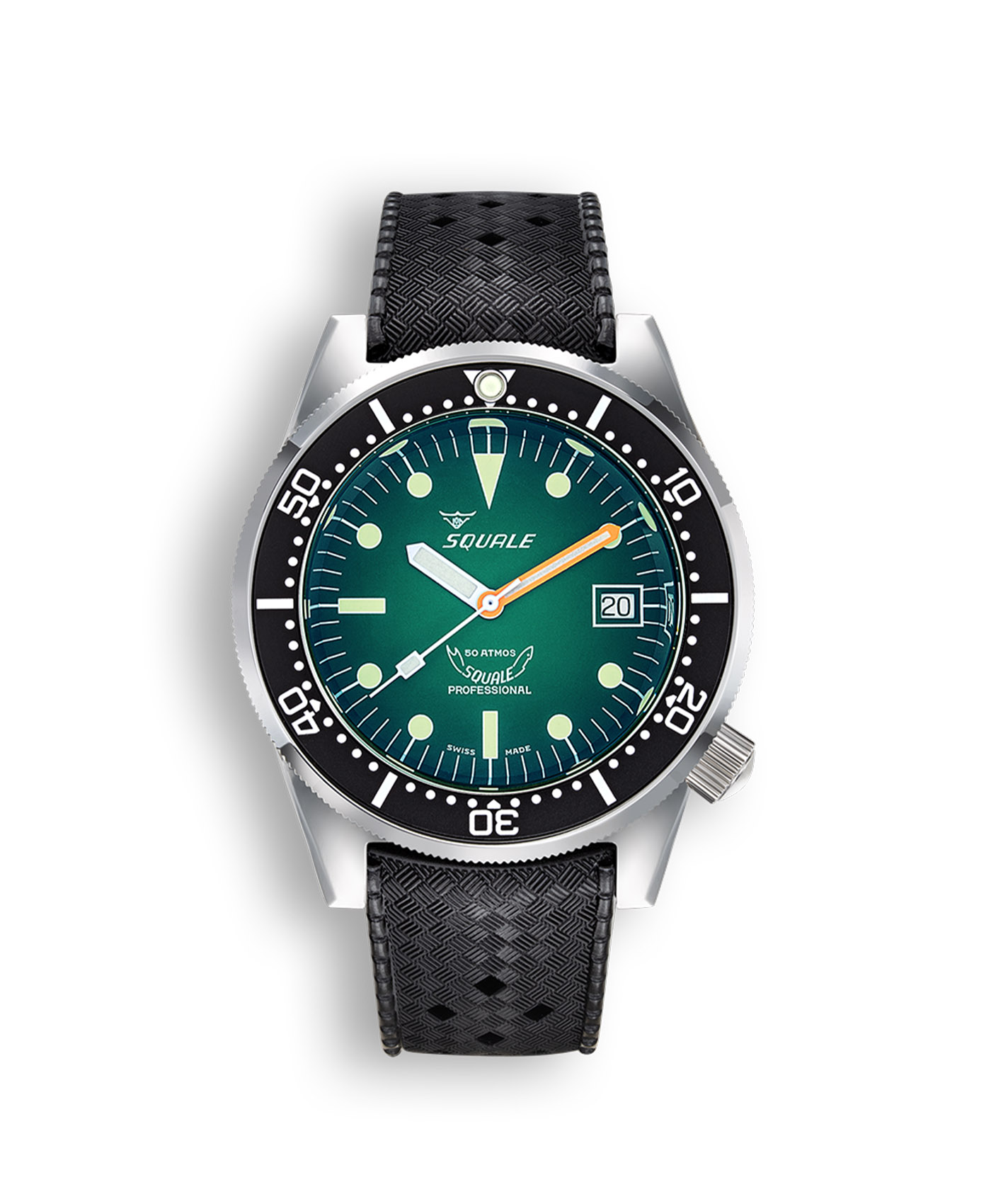 Squale - 1521 Green Ray Rubber - 1521PROFGR.HT