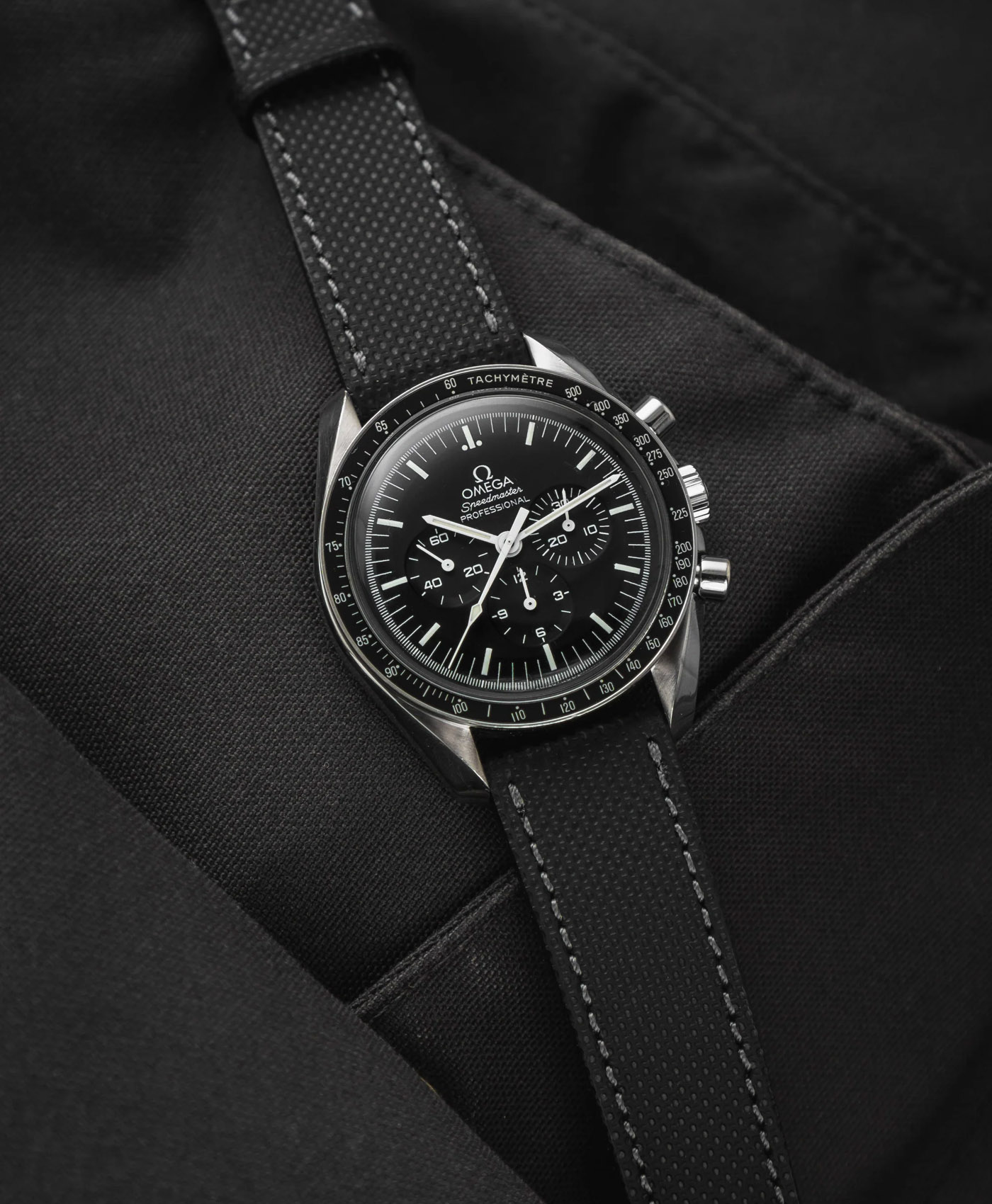 Wristporn-Black-Nautical-Leather-Watch Strap-omega-speedmaster
