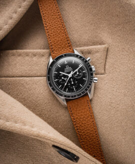 Wristporn-Brown-Structured-Calf-Leather-Watch Strap-omega-speedmaster