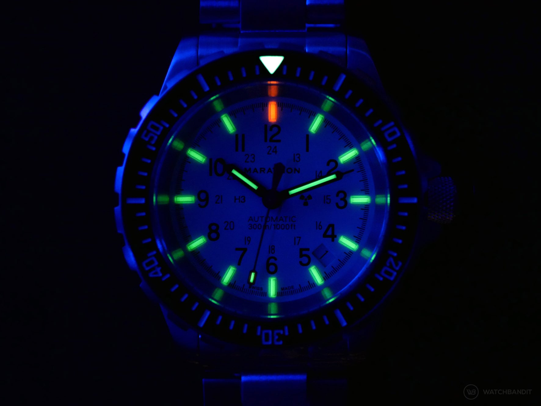 Marathon 41MM Arctic Edition Diver's Automatic (GSAR)-lume-min