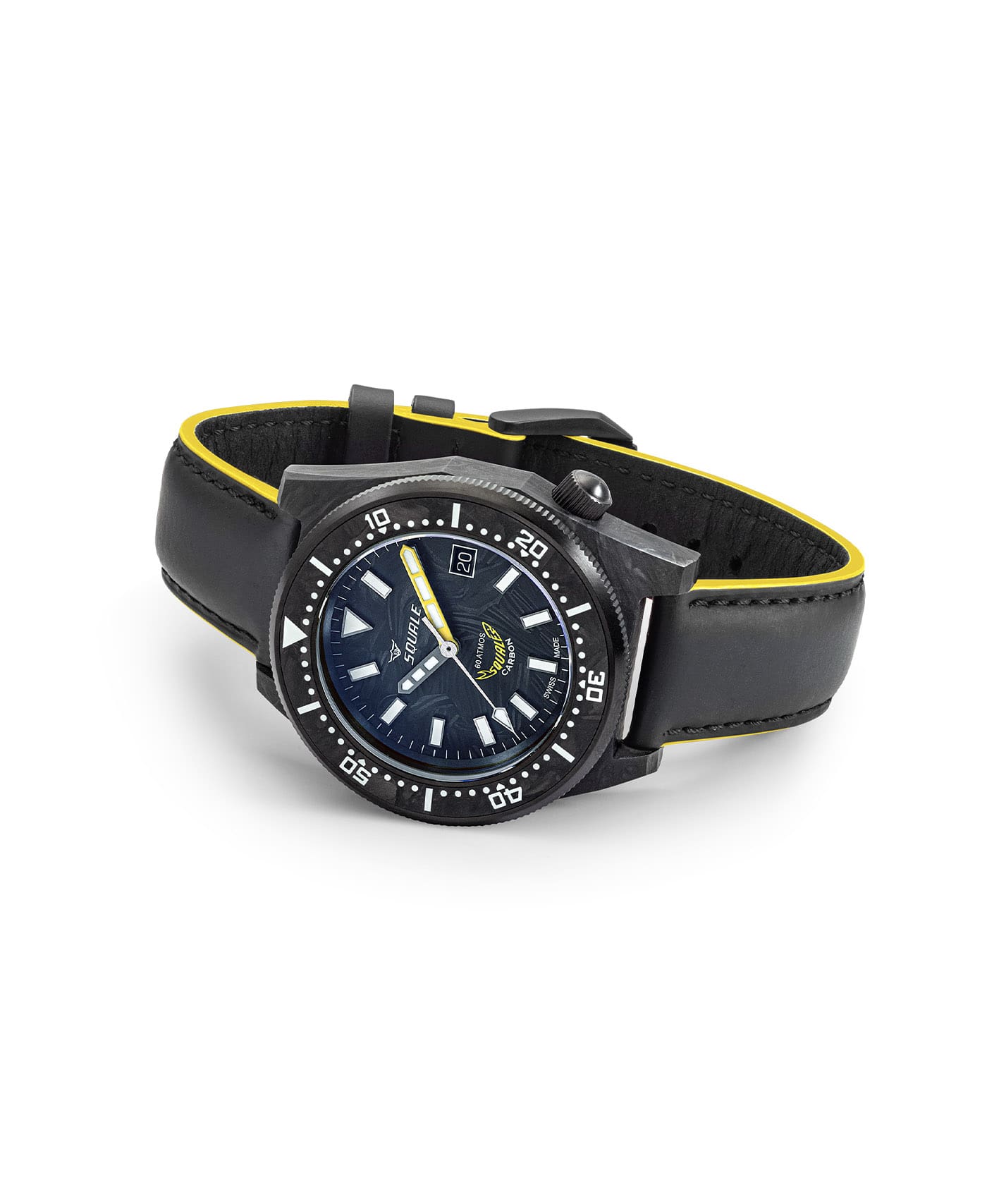 Squale - 60 ATM - T-183 Forged Carbon - Yellow1-min