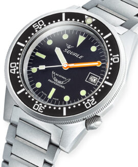 Squale - 1521 Black - Blasted - Bracelet - 1521BKBL.SQ20S - close up