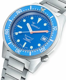 Squale - 1521 Blue - Blasted - Bracelet - 1521BLUEBL.SQ20S - close up-min