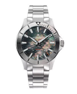 Nordic-Marine-Instruments-Ostersoen-Mork Mother of pearl dial watch