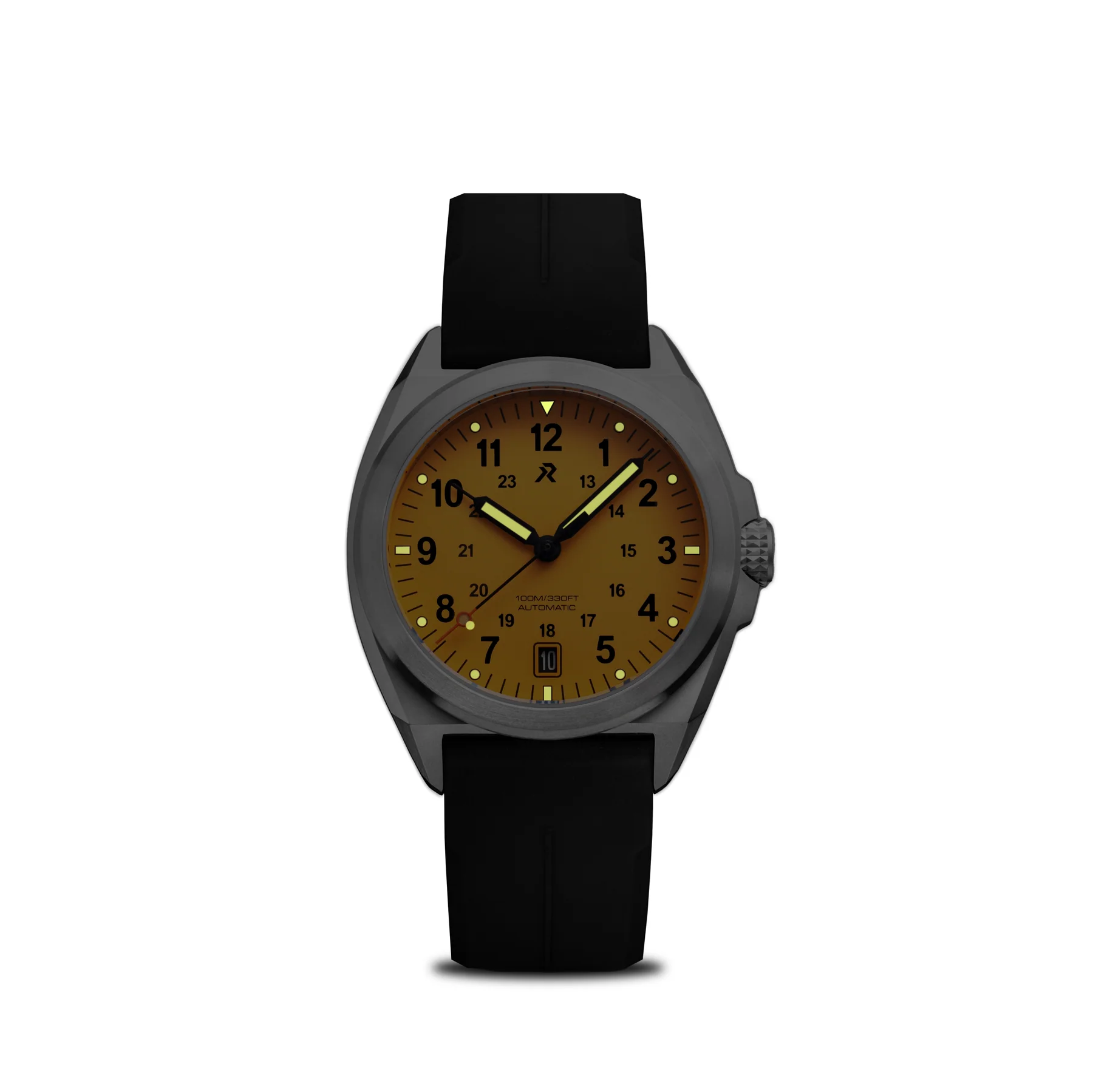 RZE Medaillon Yellow Valour 38 Titanium watch Lume