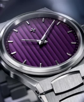 Venezianico-Arsenale-40-Purple-Cote de Geneve Stripe-dial