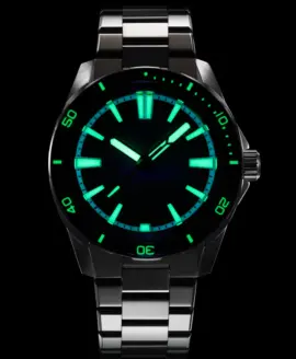 Zelos - Swordfish 40mm SS - Teal MOP lume