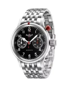 hanhart-pioneer-mk-i-antique-white-40-mm-steel-bracelet-side