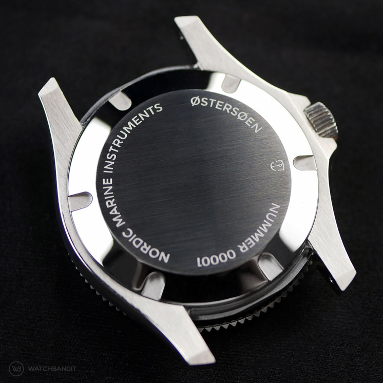 watch case back with serial number engraving