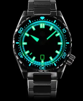Zelos Watches Thresher 44mm 'Hammered Grey' lume