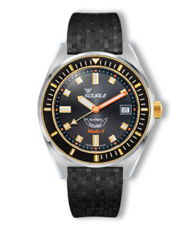 Squale - Matic S Two-Tone - MATICBKOBK.MROR - Mosaic Rubber Strap