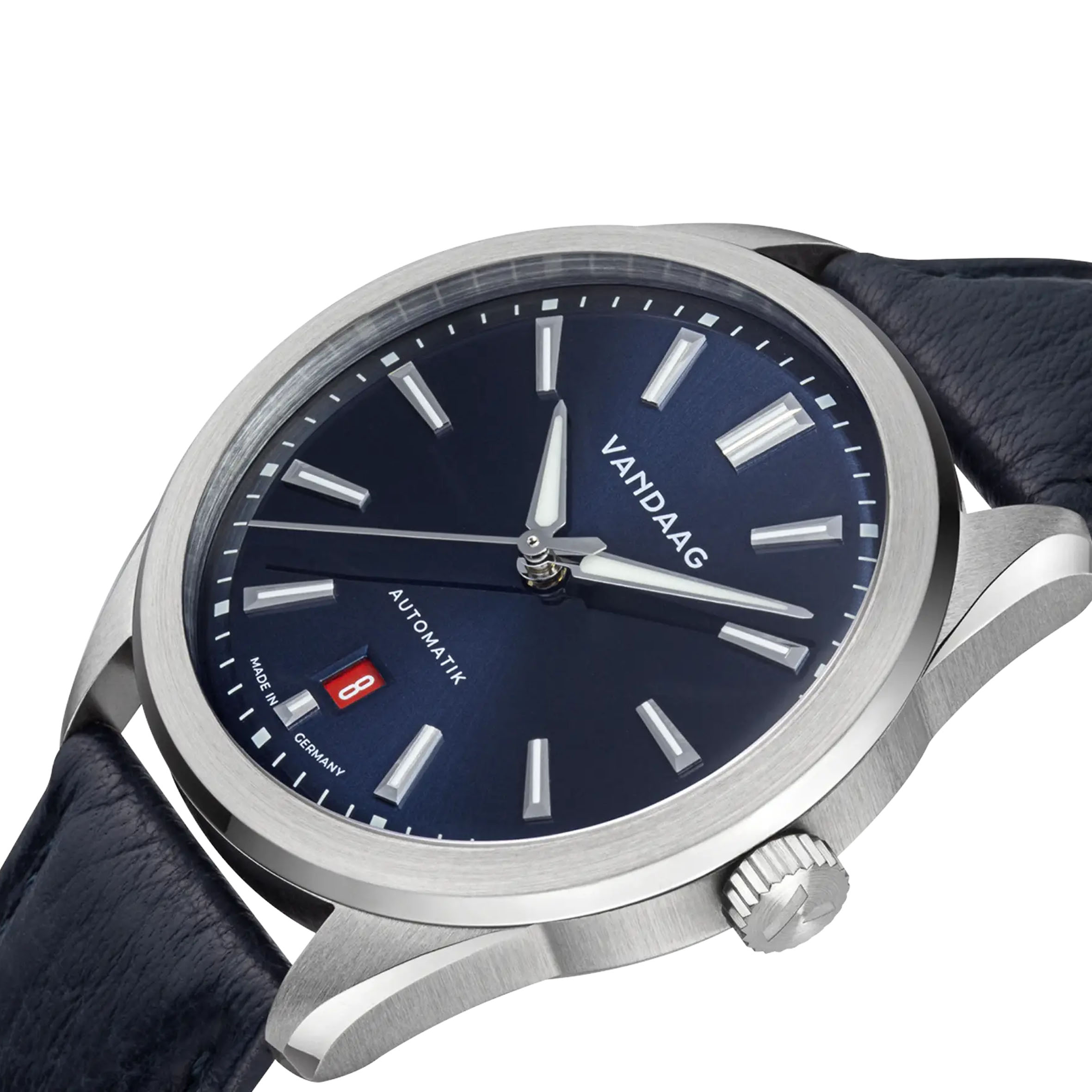 Vandaag - Baas - Ruhe - Leather Bracelet - red Date - close up Vandaag - Baas - Ruhe - Leather Bracelet - red Date - close up