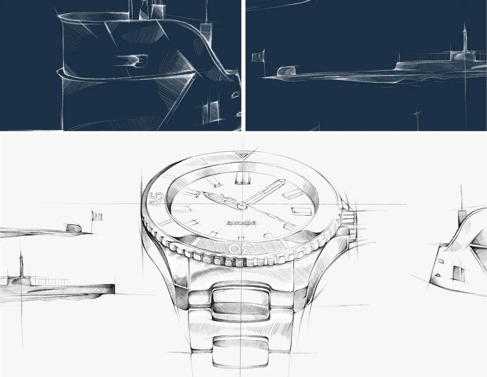Vnezianico watch sketches